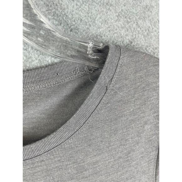 Harry Potter Hogwarts T Shirt Women's Size L Gray Shining Logo Scoop‎ Neck FLAW - Picture 2 of 7